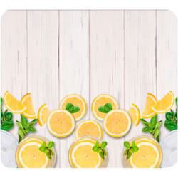 Plaque de protection Wenko Zitronen verre 56x50cm multicolore plaque de protection cuisinière planche à découper en verre protection murale cuisine