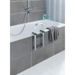 Wenko - Poignée pour Baignoire Secura Premium Marche Pied Baignoire, facilite l'accès à la Baignoire, Charge 150 kg , Aluminium Plastique,