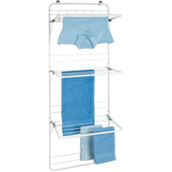 Wenko - tendoir à linge blanc 51 x 142 cm séchoir sur porte pliable avec 3 ailes ajustables support de séchage sur porte pour un séchage efficace et