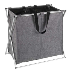 WENKO Panier à linge Duo gris chiné Capacité : 120 litres
