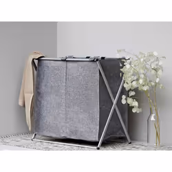 WENKO Panier à linge Duo gris chiné Capacité : 120 litres - Vue supplémentaire 5