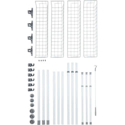 Wenko - Portant vêtement téléscopique Dressing sur Mesure Herkules Duo 3 tringles 2 paniers Solution sans perçage, réglable Longueur Hauteur, Acier,