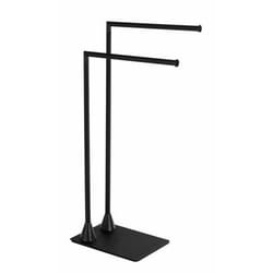 WENKO 23711100 porte-serviettes et anneau porte-serviettes Support de serviette Colonne Noir
