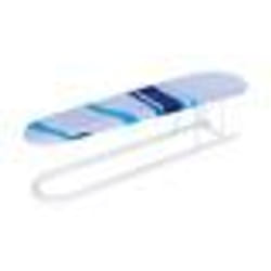 WENKO Jeanette de repassage mini planche à repasser pour manche col Housse infroissable 100% coton 52x12x14 cm Bleu/blanc