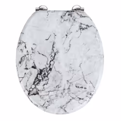 WENKO 23553100, Allongé, Abattant rigide, Gris, Blanc, Panneaux MDF, Acier inoxydable, 425 mm, 370 mm