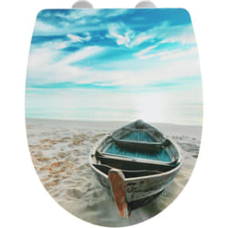 Wenko - Abattant wc Boat multicolore 350 kg 36,5 x 45 cm en Thermoplast haut de gamme avec Easy Close abattant wc design abattant wc en plastique