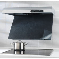 Filtre à charbon pour hotte, Filtre charbon actif anti odeur, pour les hottes de taille standard jusqu'à 60 cm, Polyester, 57x47 cm, Noir - Wenko