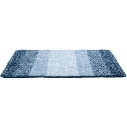 Tapis de bain Luso, Tapis salle de bain antidérapant, épaisseur 18 mm, Polyester microfibre, 90x60 cm, bleu - Wenko