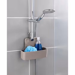 WENKO Barcelona taupe shower caddy special plastic, unbreakable