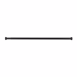 WENKO 23563100, Tringle droite à rideau de douche, Noir, Acier inoxydable, 70 cm, 115 cm, 2 cm