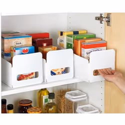 Organisateur Placard Cuisine - WENKO - Lot de 3 - Blanc - Plastique - Synthétique - Rectangulaire