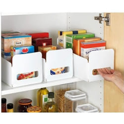 Organisateur Placard Cuisine - WENKO - Lot de 3 - Blanc - Plastique - Synthétique - Rectangulaire