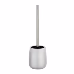 WENKO 23665100, Support et brosse pour toilettes, Argent, Vitrocéramique, 115 mm, 115 mm, 400 mm