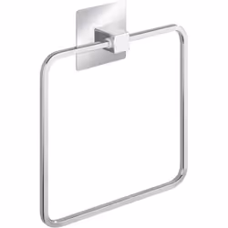 WENKO Porte Serviette salle de bain mural Quadro Anneau porte-serviette fixation sans perçage Turbo-Loc® Acier inox brillant