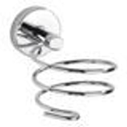 WENKO Porte sèche-cheveux mural Capri Support Sèche cheveux mural Vacuum-Loc® fixation sans perçage Zinc 10x95x155 cm