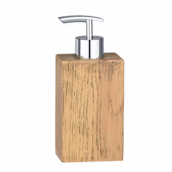 WENKO 23691100 Distributeur de savon 0,25 L Marron, Acier inoxydable