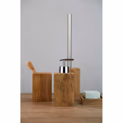 WENKO 23691100 Distributeur de savon 0,25 L Marron, Acier inoxydable