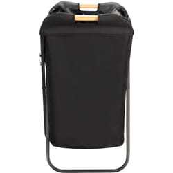 Wenko - Panier à linge noir Loft, coffre à linge salle de bain avec poignée de transport et sac à linge sale amovible, style industriel, Capacité 115
