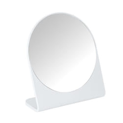 Miroir de salle de bain - WENKO - Marcon - Pied blanc - Ø17cm