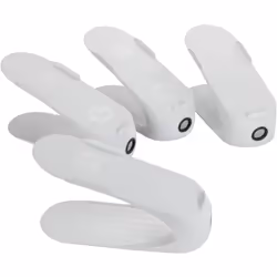 L'organisateur de chaussures est fabriqué en matière plastique robuste de couleur blanche classique et doté d'un pratique tro ...