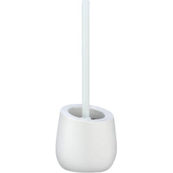 Porte Brosse wc céramique Badi, Brosse wc silicone noire avec tête de brosse wc en silicone ø de 7,5 cm, anti-adhésive, Céramique, ø 13,5 x 38 cm,