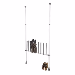 WENKO Porte-bottes Herkules pièce détachée pour système de rangement télescopique Herkules 4 paires de bottes métal blanc