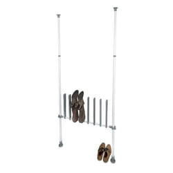 WENKO Porte-bottes Herkules pièce détachée pour système de rangement télescopique Herkules 4 paires de bottes métal blanc