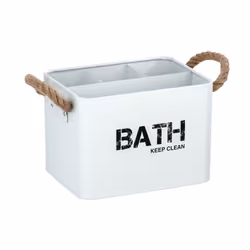 WENKO 23700100, Boîte de rangement, Blanc, Rectangulaire, Acier, Monochromatique, 190 mm
