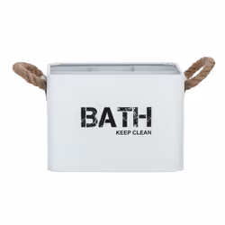 WENKO 23700100 Boîte de rangement Rectangulaire Acier Blanc