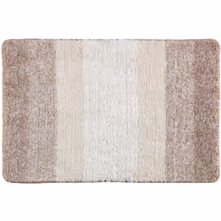 Le tapis de bain moelleux à longues fibres Luso beige de WENKO présente un touché exceptionnellement doux et dense en microfi ...