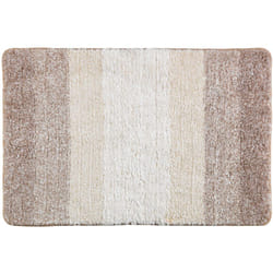 Tapis de bain Luso, Tapis salle de bain antidérapant, épaisseur 18 mm, Polyester microfibre, 90x60 cm, beige - Wenko