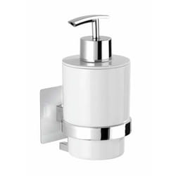 WENKO 23848100 Distributeur de savon 0,25 L Acier inoxydable, Blanc
