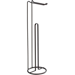 Porte-papier toilette Wenko Stand 2 en 1 noir métal porte-rouleau wc sur pied support papier toilette industriel pour 3 rouleaux dimensions 15,5 x 54