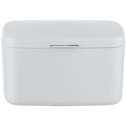 WENKO Boîte avec couvercle Barcelona, Panier de rangement, panier de salle de bain avec couvercle, Plastique sans BPA, 19,5x11x16 cm, Blanc