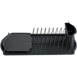 Wenko - gouttoir à Vaisselle Basic Panier couverts, support-assiettes, bacs d'égouttement amovibles, Métal revêtu et Plastique, 47,5 x 11 x 26,5 cm,