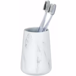 L'ensemble de toilette moderne ADRADA avec une surface lisse imitant en marbre blanc et gris crée un design élégant dans la s ...