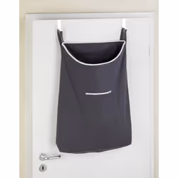 WENKO Canguro panier à linge 65 L Coton, Acier inoxydable Gris, Argent
