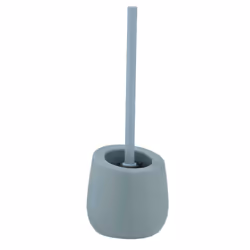 WENKO Badi, Support et brosse pour toilettes, Bleu, Gris, Vitrocéramique, 380 mm, 13,5 cm