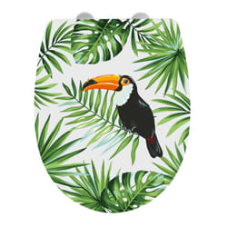 WENKO Tucan Abattant rigide Thermoplastique Multicolore, Blanc