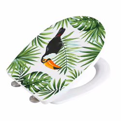 WENKO Tucan Abattant rigide Thermoplastique Multicolore, Blanc