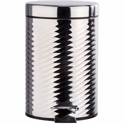 Poubelle à pédale moderne à la finition brillante Capacité de 3 litres En acier inox verni, avec récipient plastique amovible ...