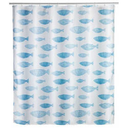 WENKO 24356100 rideau de douche Anneau Polyester Couleur aqua