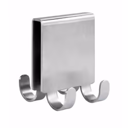WENKO Crochet double de paroie de douche Vieste Duo acier inox