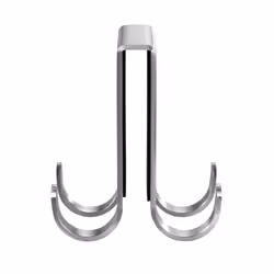 WENKO Crochet double de paroie de douche Vieste Duo acier inox