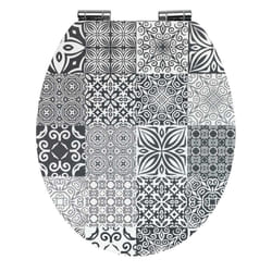 WENKO 23778100 siège de toilette Abattant rigide Panneaux MDF Gris