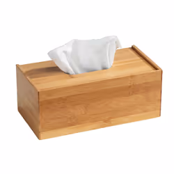 WENKO Boîte pour lingettes cosmétiques en bambou Terra, Table, 1 pièce(s)