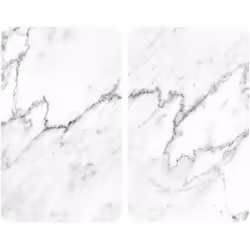Description générale Le set de 2 protège-plaques en verre Marbre apporte une atmosphère élégante à votre cuisine tout en offr ...