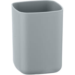 Gobelet Salle de Bain Barcelona, Porte Brosse à Dent, Plastique incassable sans bpa, 7x10x7 cm, gris - Wenko