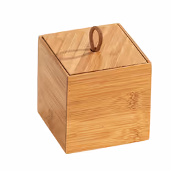 WENKO 23922100, Boîte de rangement, Bambou, Carré, Bambou, Monochromatique, Intérieure