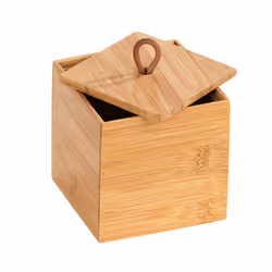 WENKO 23922100 Boîte de rangement Carré Bambou